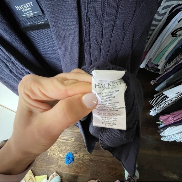 HACKETT navy blue cardigan - Picture 4 of 6